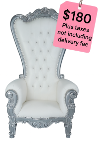 Throne Chairs silver rentals